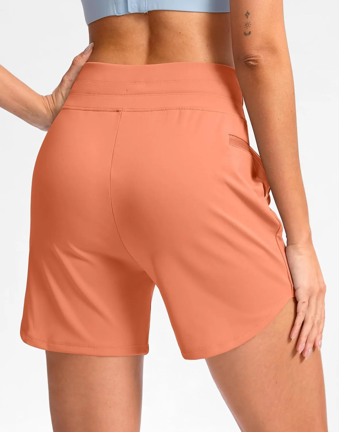G Gradual Women's 5" Athletic Running Shorts with Zip Pockets Stretchy Quick Dry High Waisted for Workout Gym Hiking