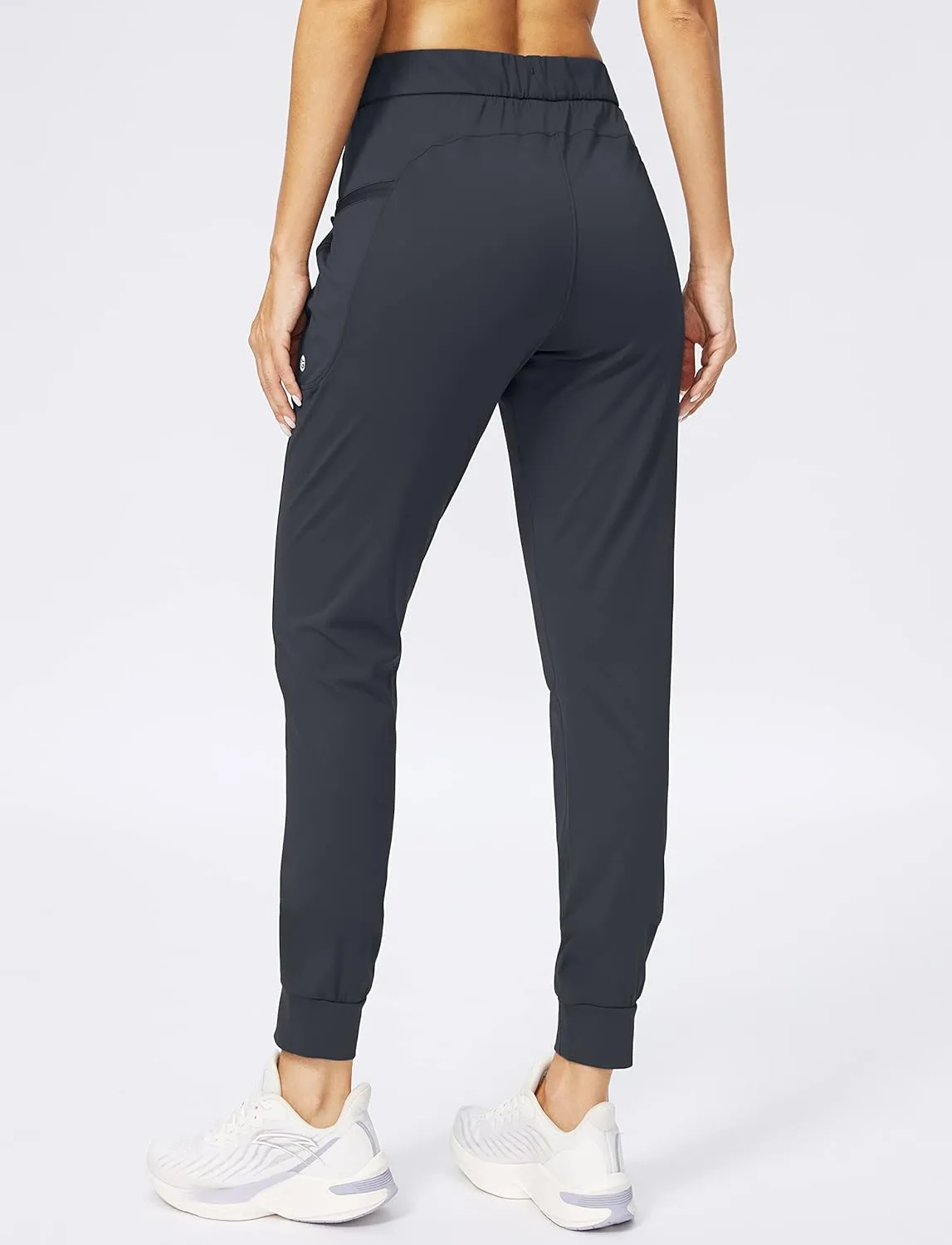 G Gradual Women's Joggers Pants with Zipper Pockets Stretch Tapered Athletic Joggers for Women Lounge, Jogging, Workout