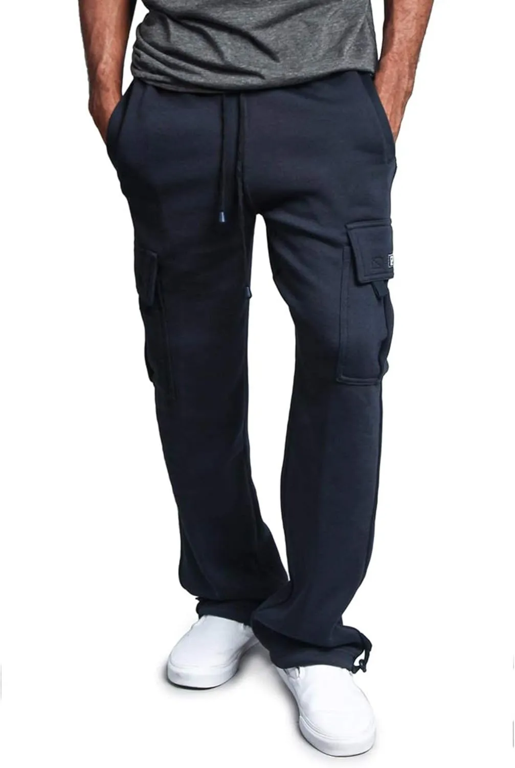 G-Style USA Men's Solid Fleece Heavyweight Cargo Pants