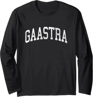 Gaastra Michigan MI Vintage Athletic Sports Design Long Sleeve T-Shirt