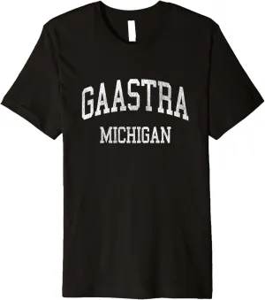 Gaastra Michigan MI Vintage Athletic Sports Design Premium T-Shirt