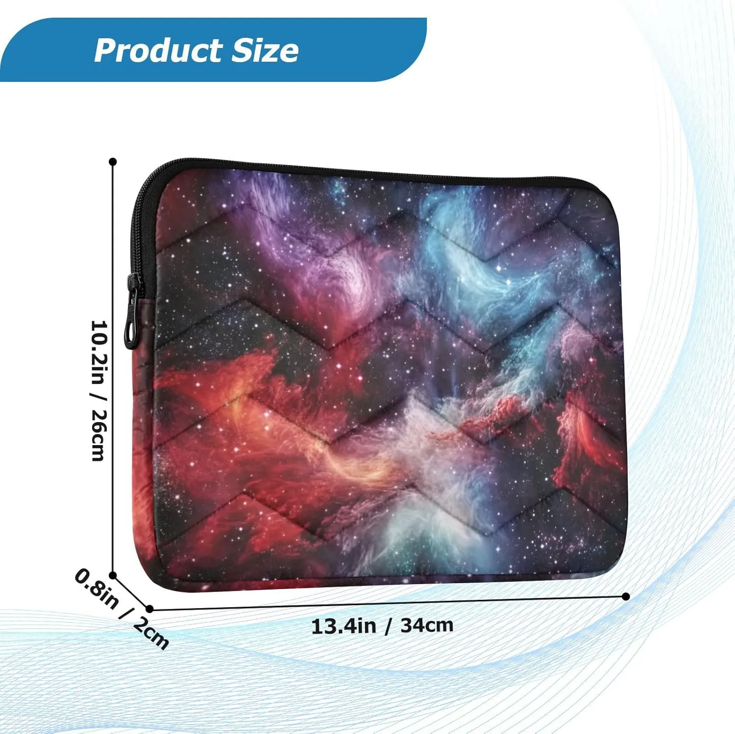 Galaxy Cosmic Nebula (2) Laptop Sleeve 15.6 inch, Protective Laptop Case Briefcase Notebook Cover Carrying Computer Bag for Travel Work