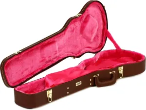 Gator Cases Deluxe Wood Case for Les Paul Electric Guitars, Brown Exterior (GW-LP-BROWN)