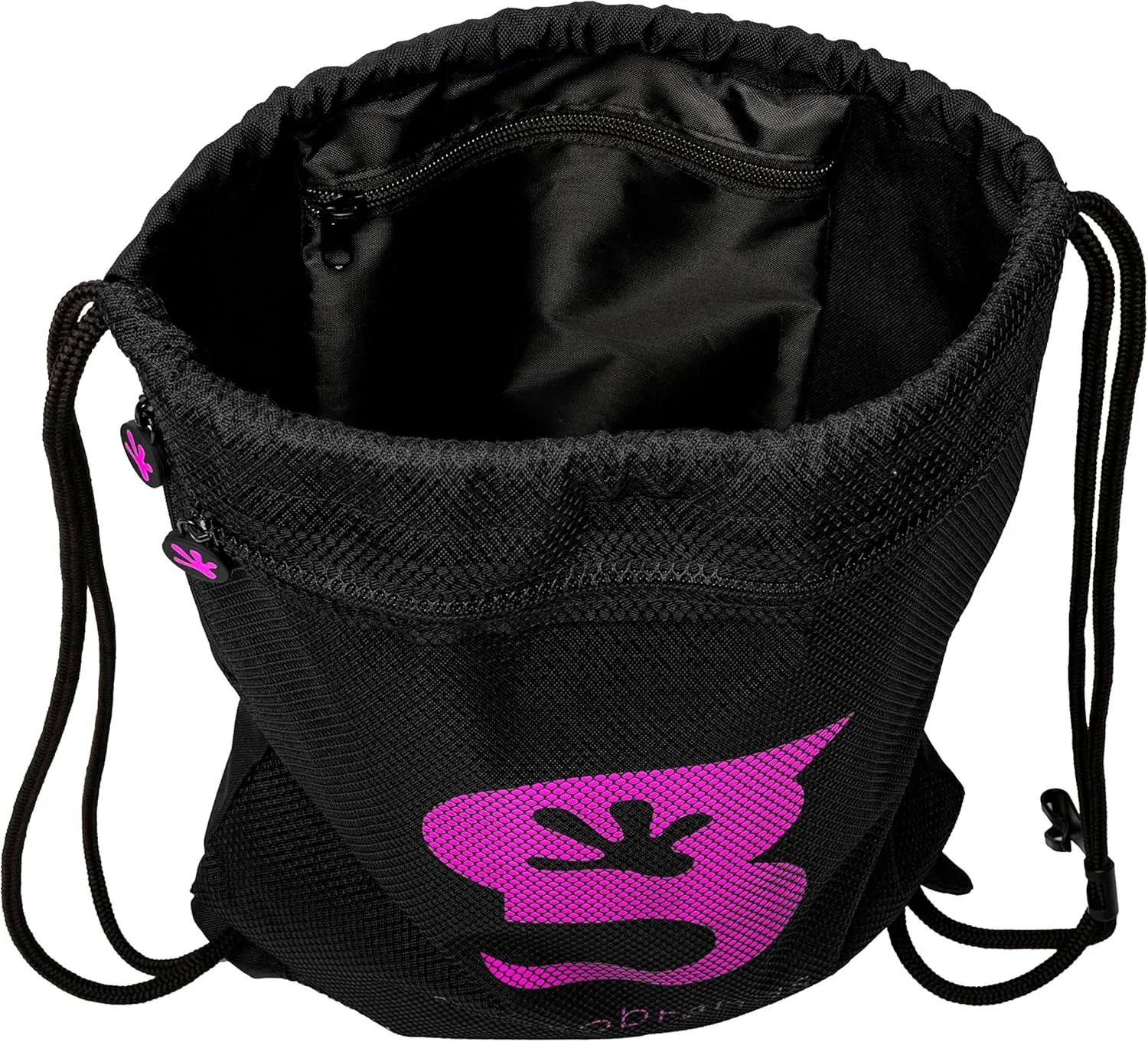 geckobrands Limitless 3 Pocket Drawstring Backpack - Lightweight, Durable Cinch Bag for Gym, Sports, and Daily Use