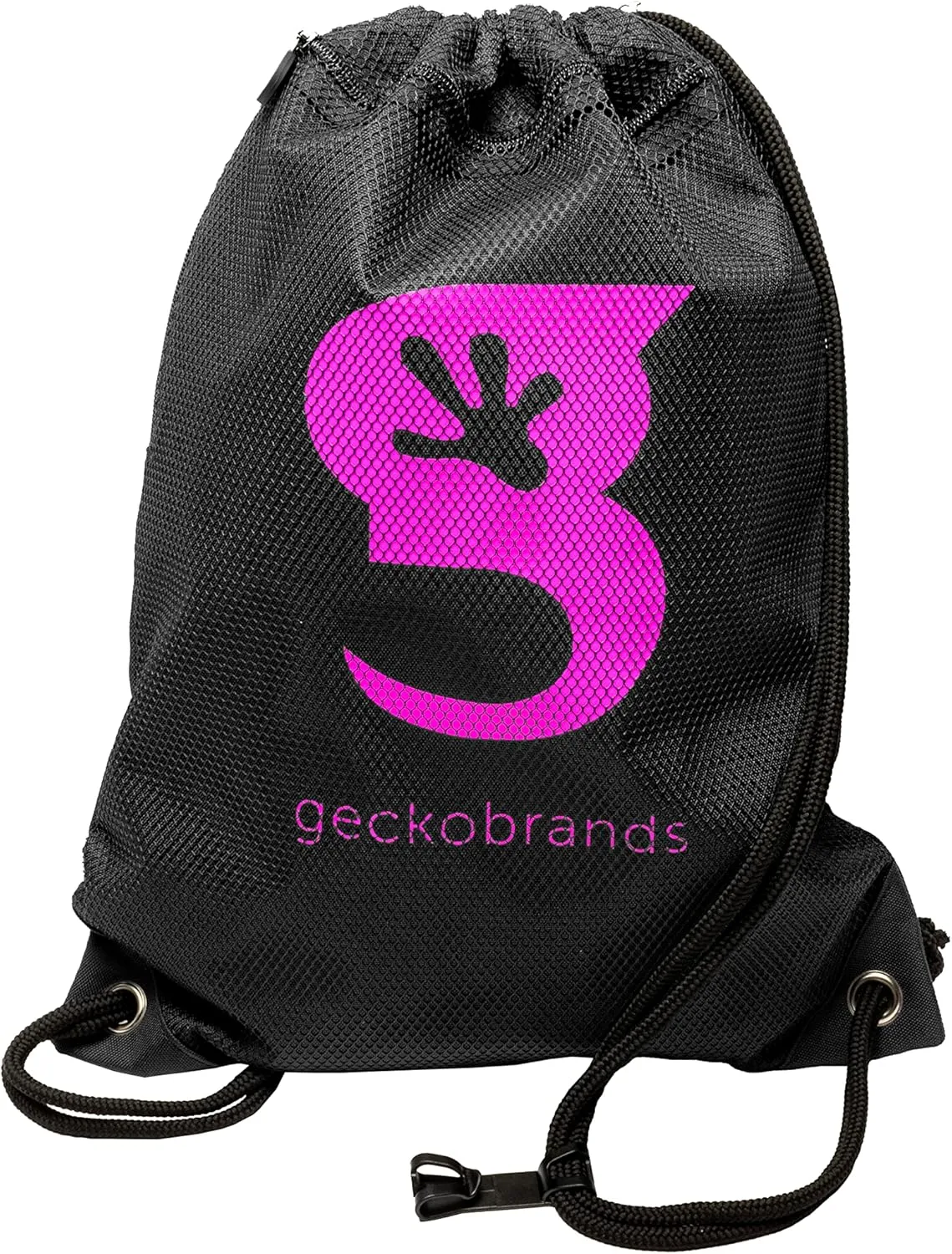 geckobrands Limitless 3 Pocket Drawstring Backpack - Lightweight, Durable Cinch Bag for Gym, Sports, and Daily Use