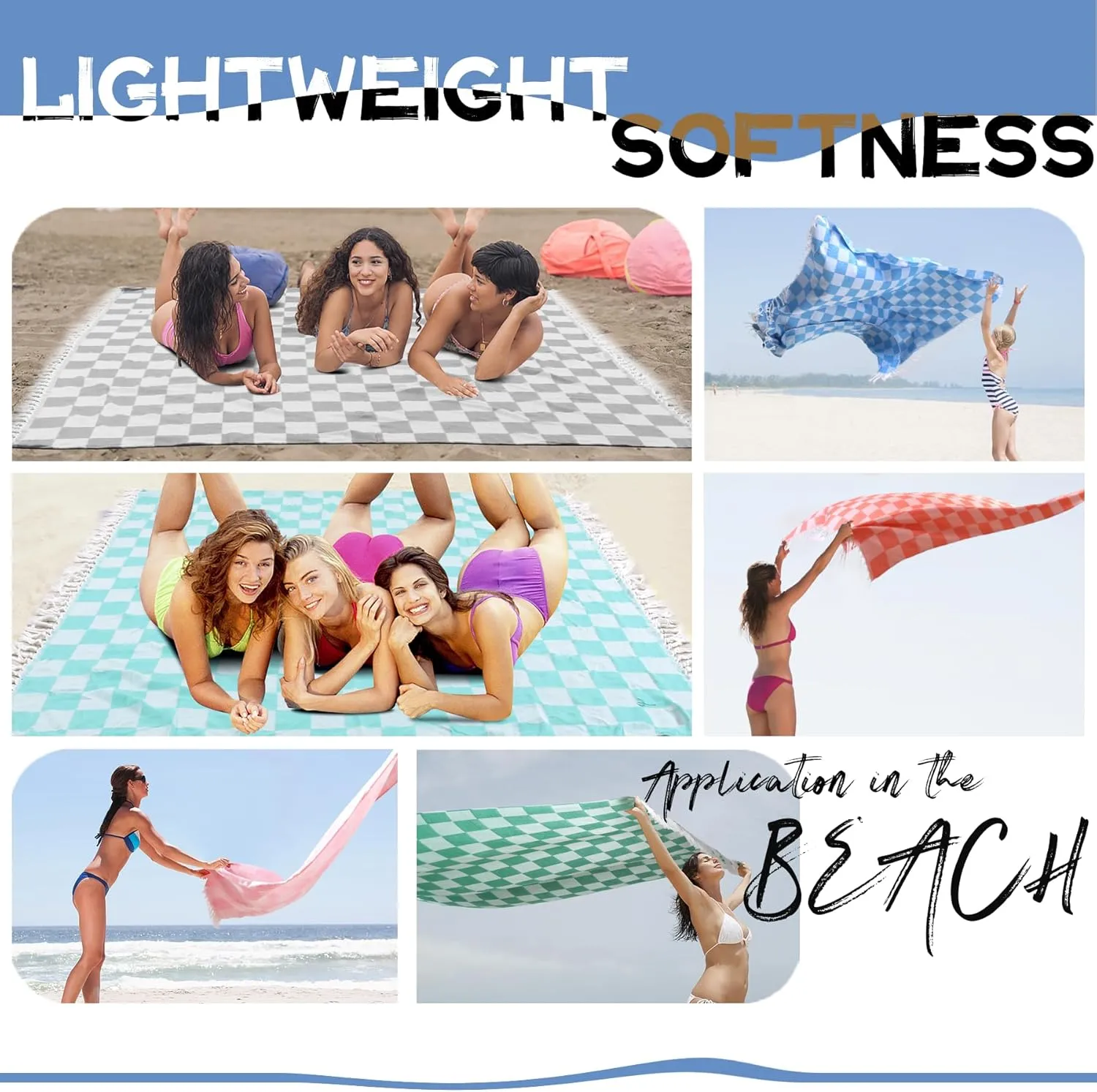 Genovega Turkish Beach Towel Blanket Picnic Outdoor Mat Oversized Sandproof Fast Dry Thin Extra Large XL Big Huge Compact Cotton Cute Summer Vacation Gifts Travel Essential Cruise Ship Item Navy Blue