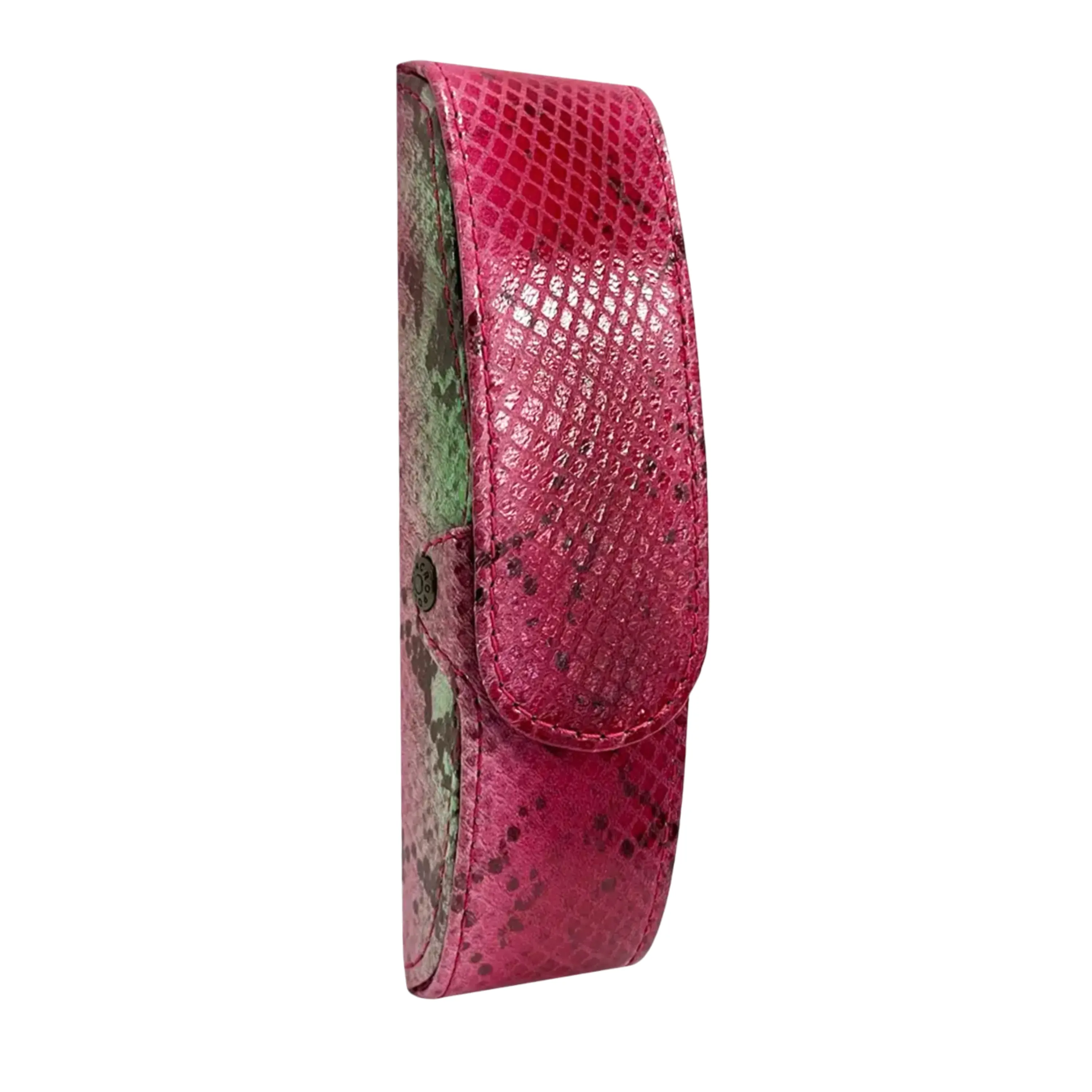 Genuine Leather Glasses Case – Snake Print Design