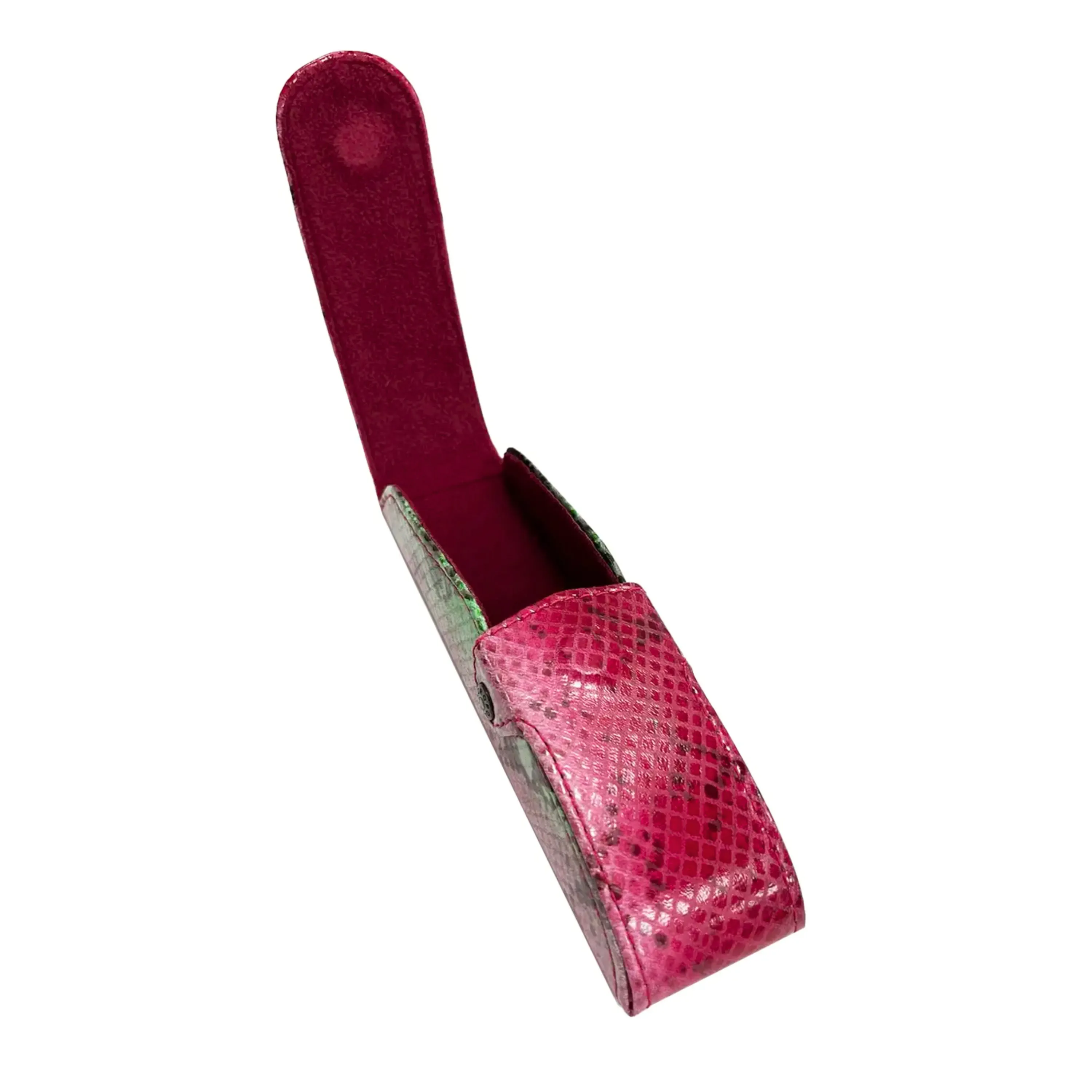 Genuine Leather Glasses Case – Snake Print Design