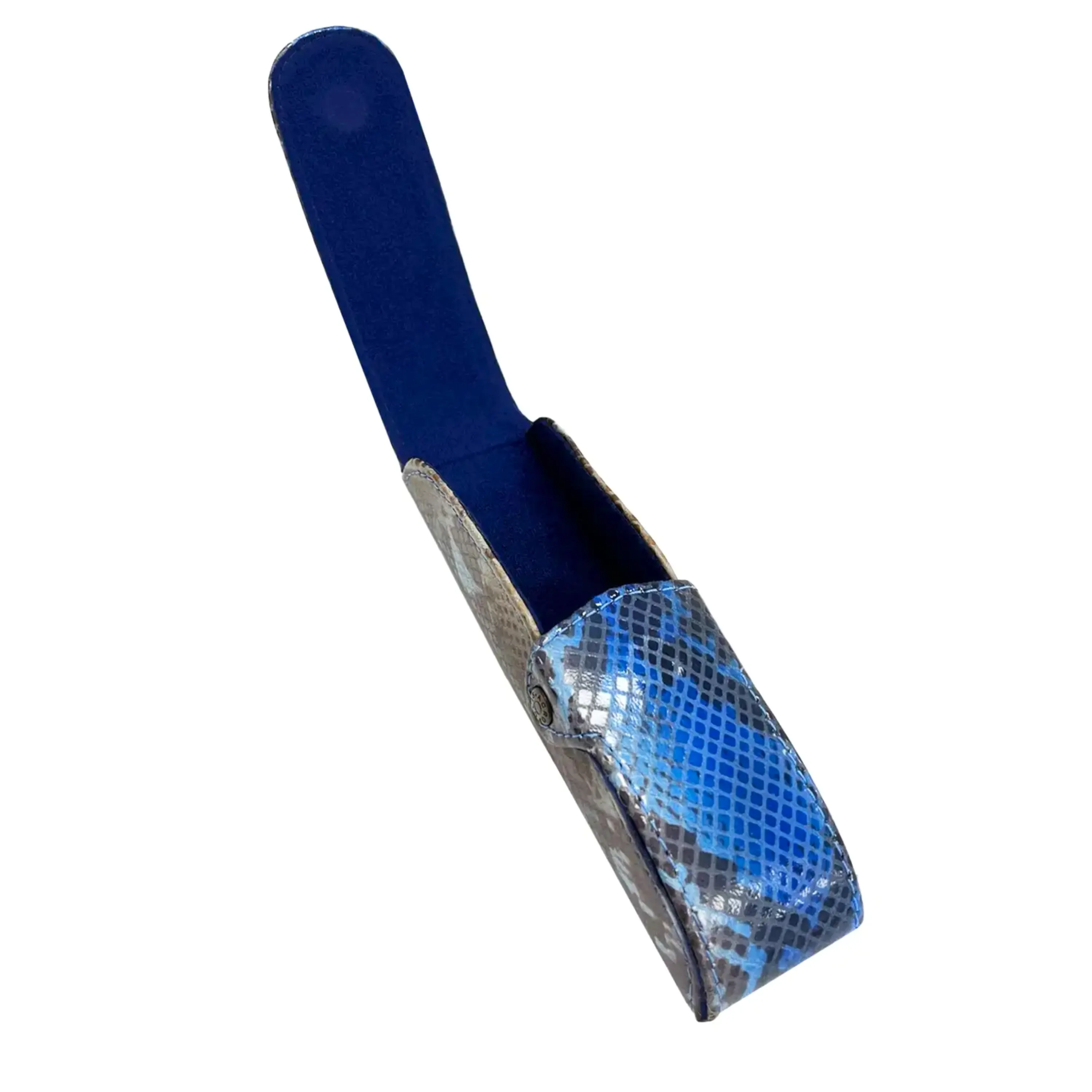 Genuine Leather Glasses Case – Snake Print Design