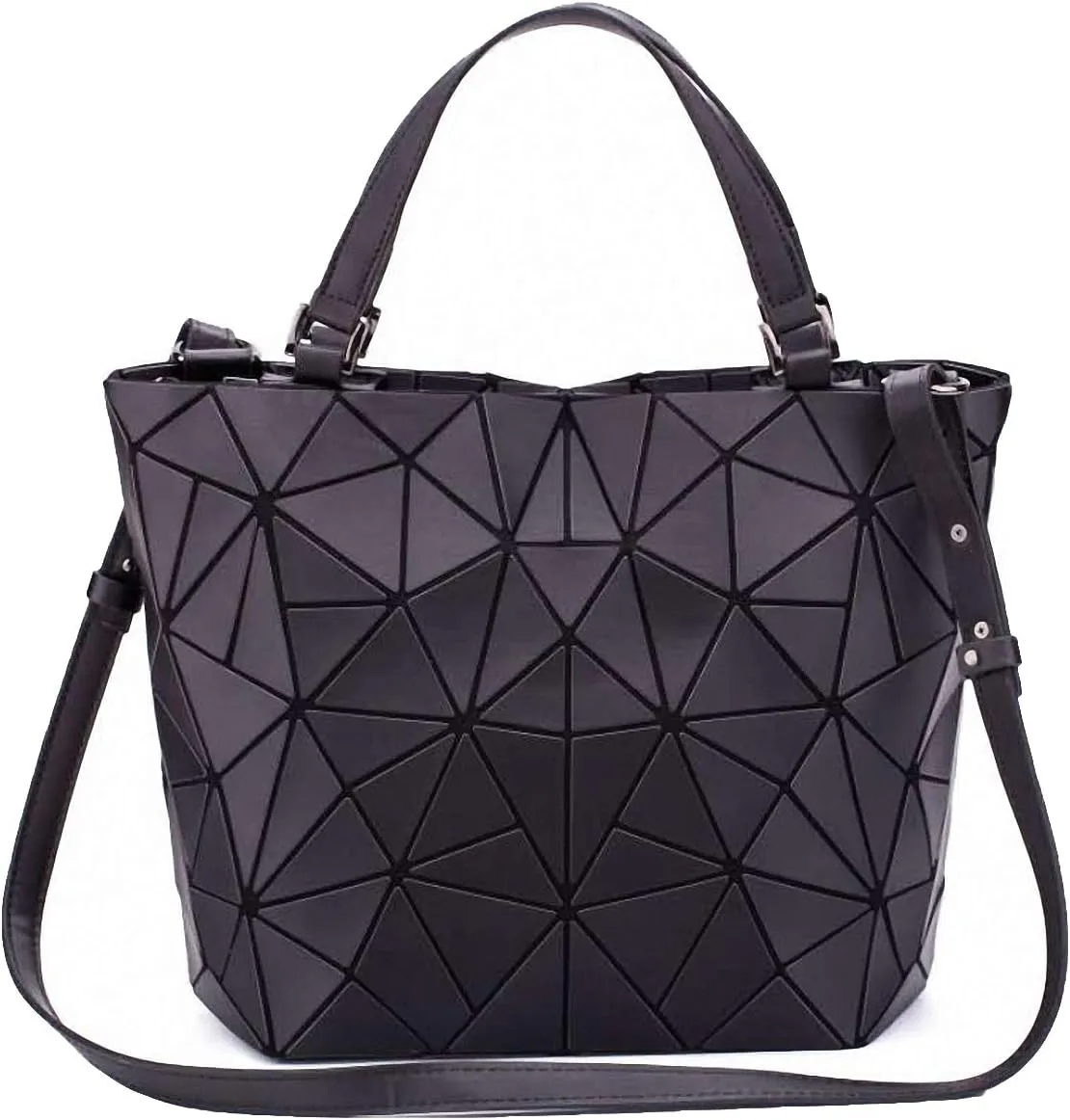 Geometric Lattice Top-handle Handbag for Women Matte Tote Purse Handbags Geometry Shoulder Bag