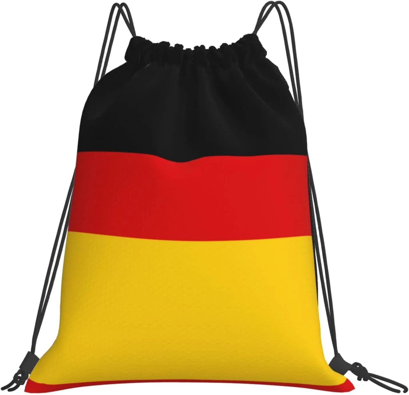 german flag print Casual drawstring backpack fitness bag, fashionable, fit for sports travel and daily use