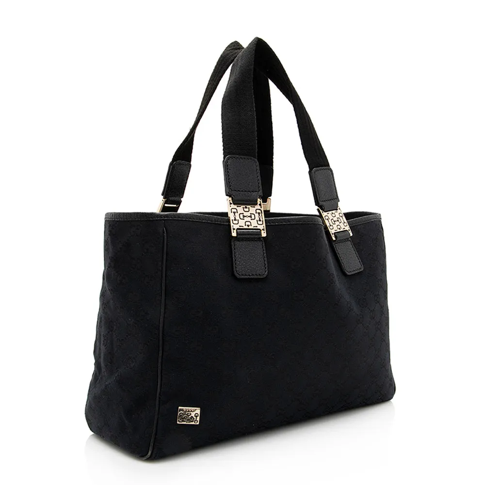 GG Tote Small Big savings Canvas Sophisticated Vintage Gucci Horsebit