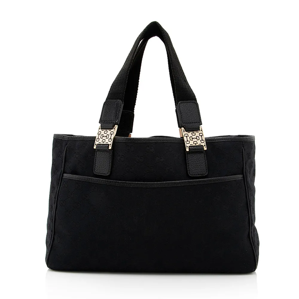 GG Tote Small Big savings Canvas Sophisticated Vintage Gucci Horsebit