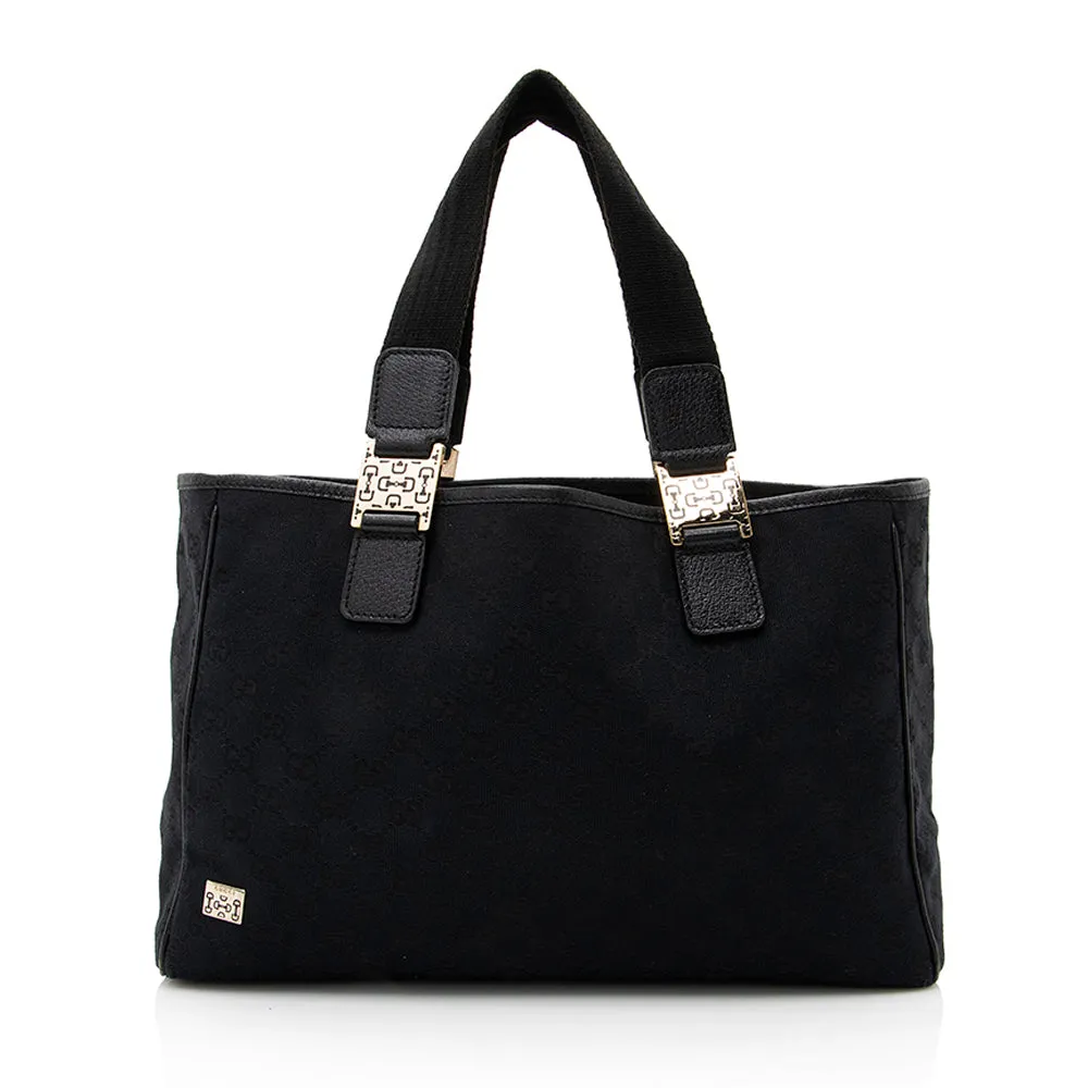GG Tote Small Big savings Canvas Sophisticated Vintage Gucci Horsebit