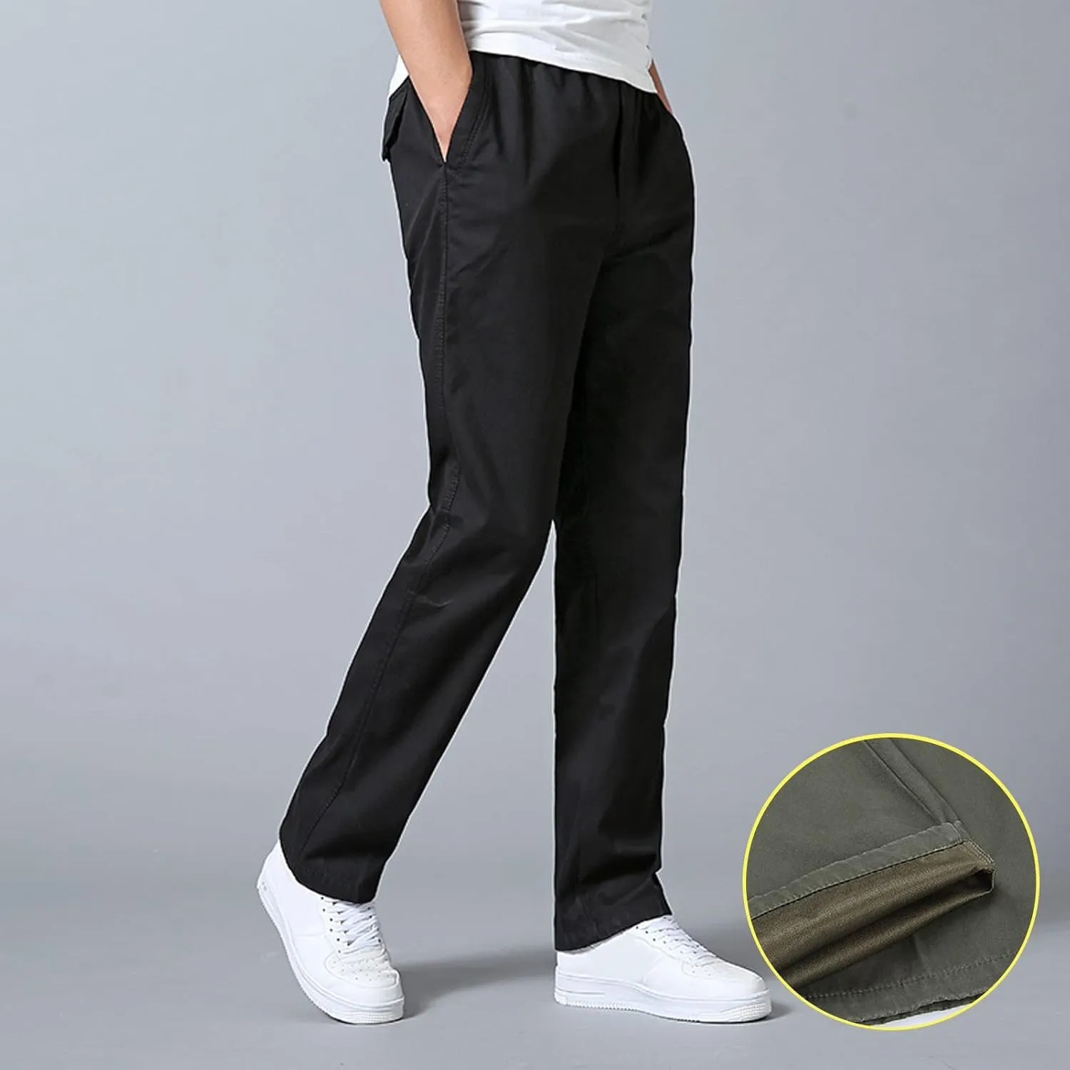 GIERIDUC Plaid Dress Pants for Men's Mens Work Trousers with Knee Pads Best Workout Pants for Men Corduroy Men's Pants Slim