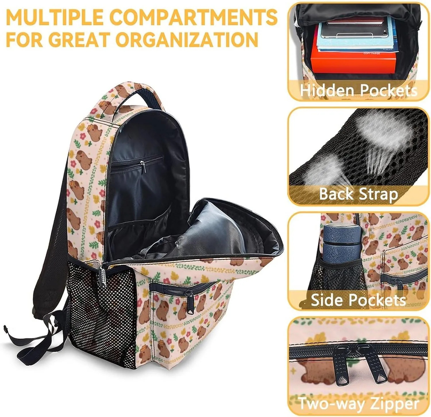 Girls Backpack with Lunch Box, 3 in 1 School Backpacks Matching Combo, Cute Pink Bookbag and Pencil Case Bundle