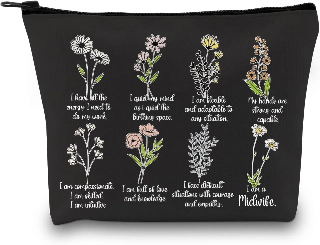 GJTIM Midwife Thank You Gift Doula Zipper Pouch Labor and Delivery Nurse Makeup Bag