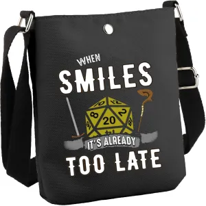 GJTIM Novelty DandD Game Dice Pouch When The Smiles It's Already Too Late Accessory Pouch Bag