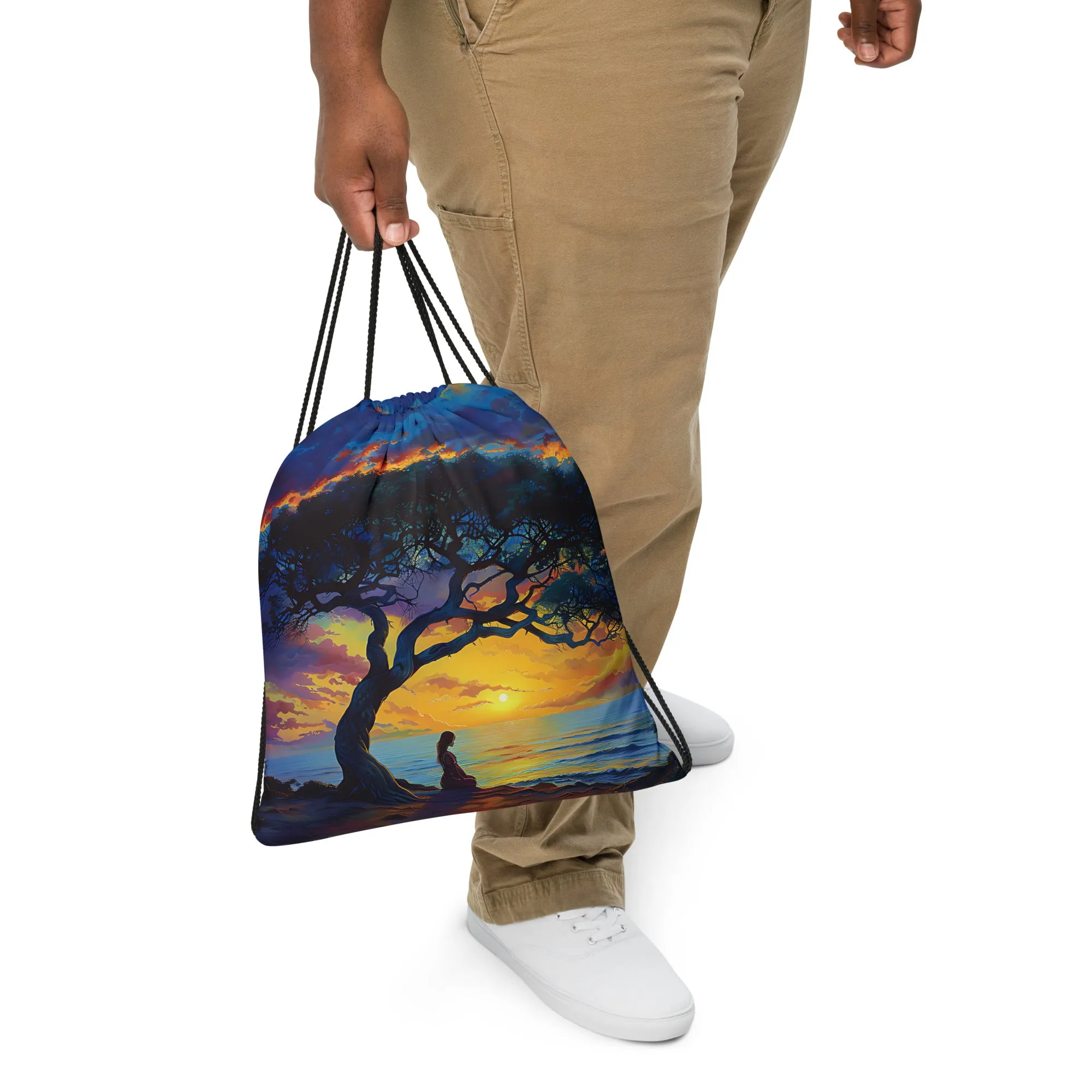 Gleaming Serenity Drawstring bag