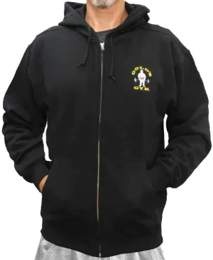 Gold's Gym Zip Hoodie - Official Licensed (XL, Black)