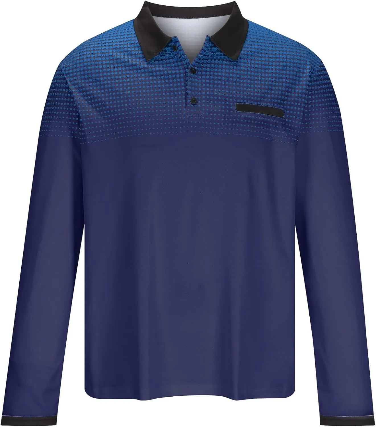 Golf Shirts for Men Fashion Long Sleeve Quarter Button Pullover Tops Causal Stylish Work Lightweight Polo T-Shirts