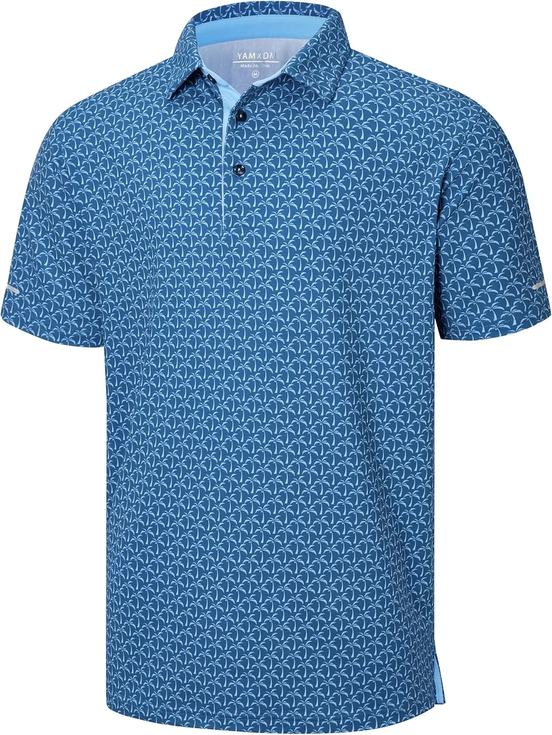 Golf Shirts for Men - Moisture Wicking Short Sleeve Performance Sport Casual Striped Collared Mens Polo Shirt