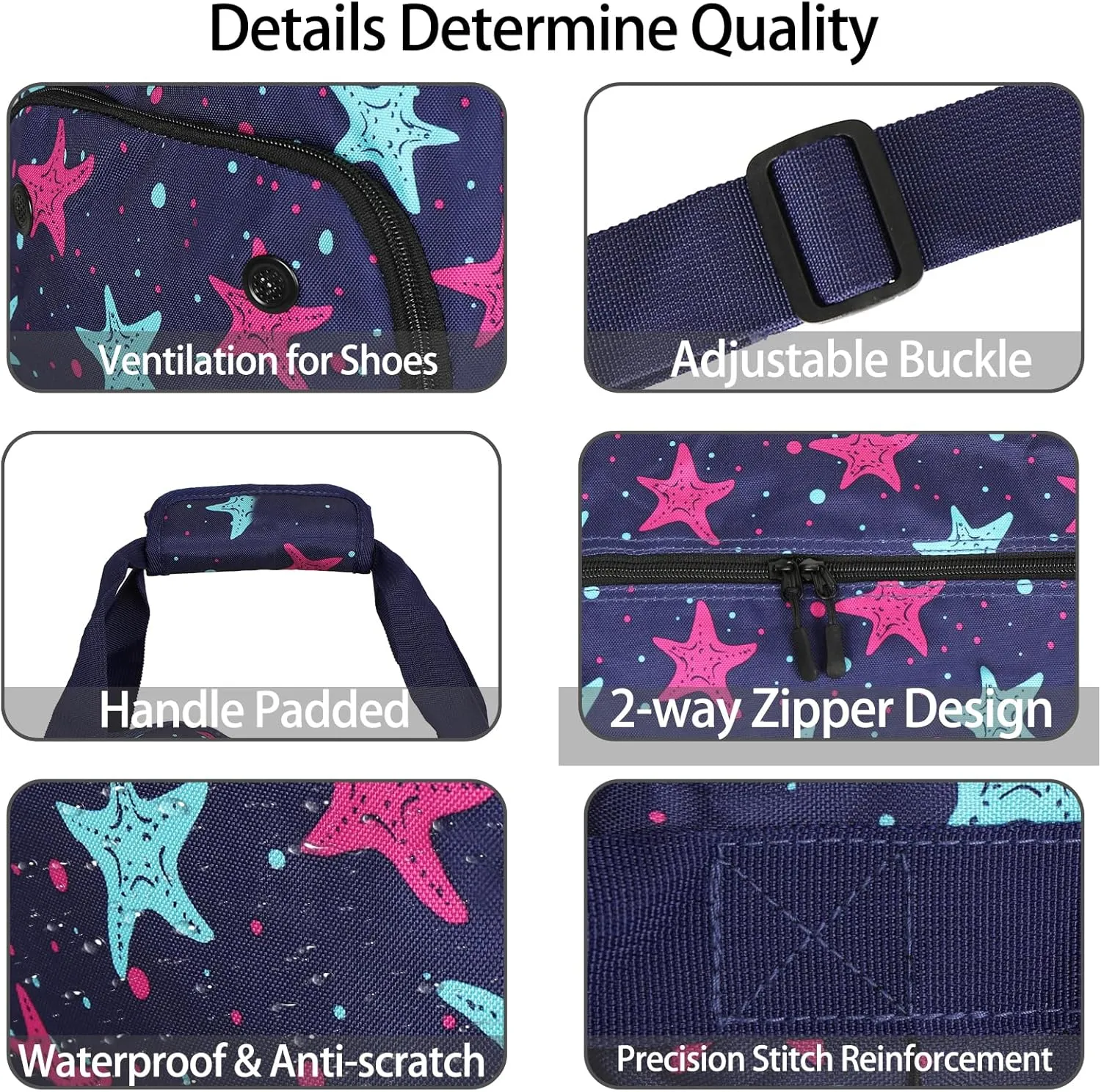 Goloni Cute Duffle Bag for Women, Gym Bag with Shoe Compartment, Lightweight Weekend Travel Duffel Bag,Overnight Bag with Wet Pocket