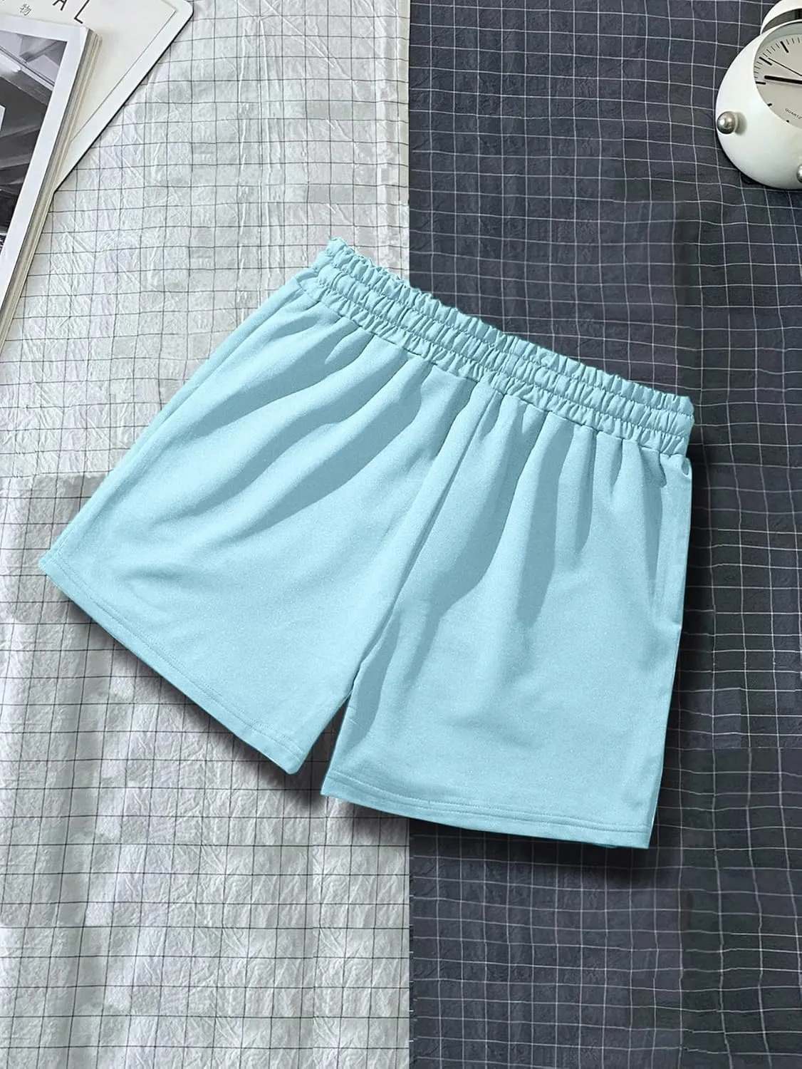 GORGLITTER Men's Cartoon Graphic Running Workout Shorts Drawstring Waist Track Shorts with Pockets