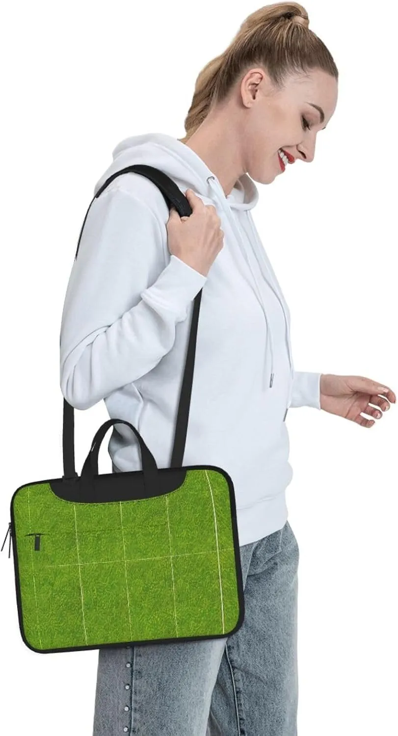 Green Grassland Prints Laptop Bag - with Soft Interior, Multiple Pockets - Ideal for Men, Travel and Business