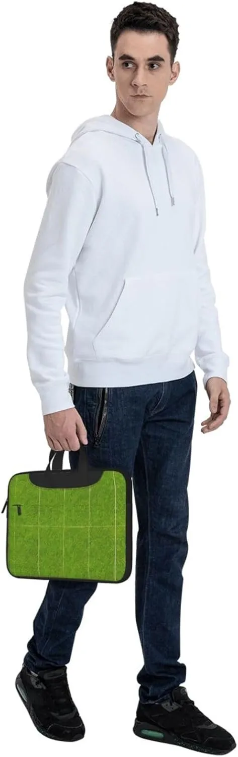 Green Grassland Prints Laptop Bag - with Soft Interior, Multiple Pockets - Ideal for Men, Travel and Business