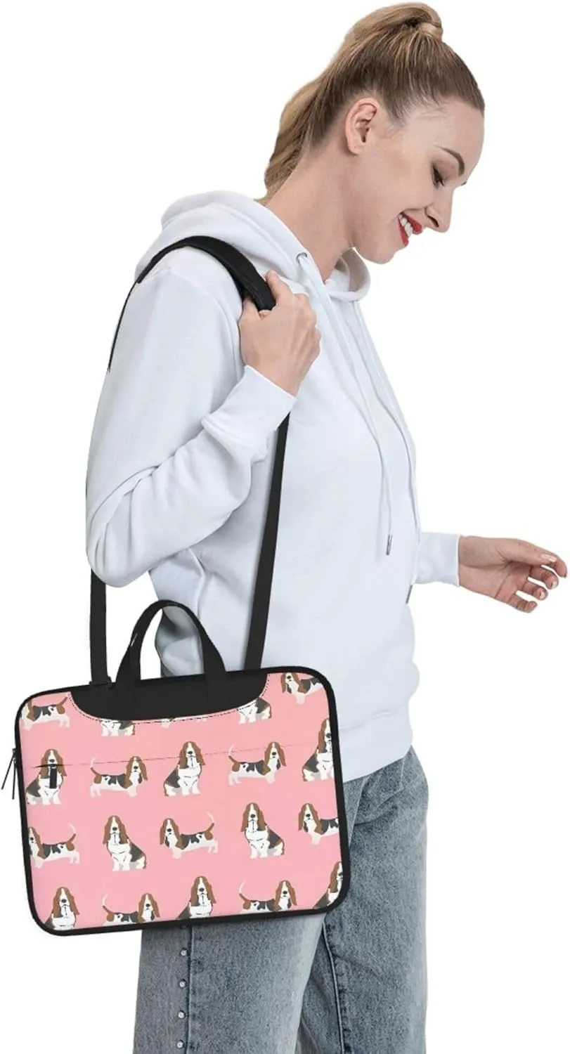 green weed leaves fluorescent colors-4 Laptop Shoulder Bag ​for Men Women, Computer Carrying Case Messenger Bag with Strap