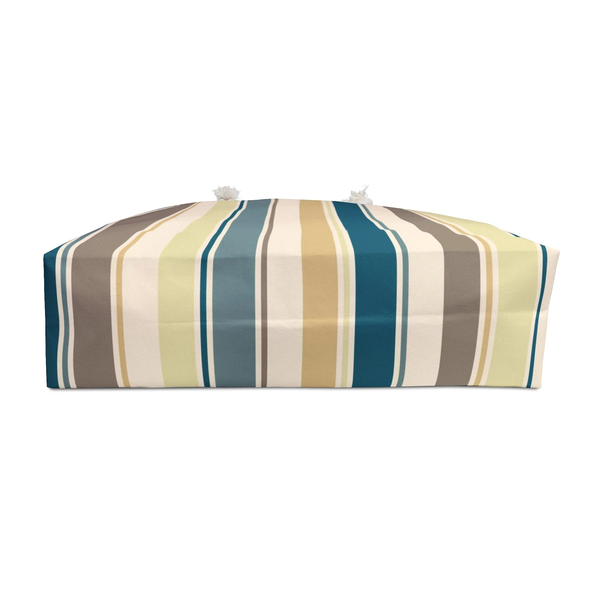 Greens and Yellows Striped Weekender Tote Bag