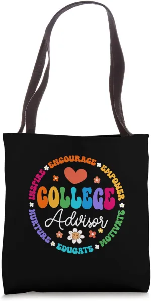 Groovy College Advisor Appreciation Week Back to School Tote Bag