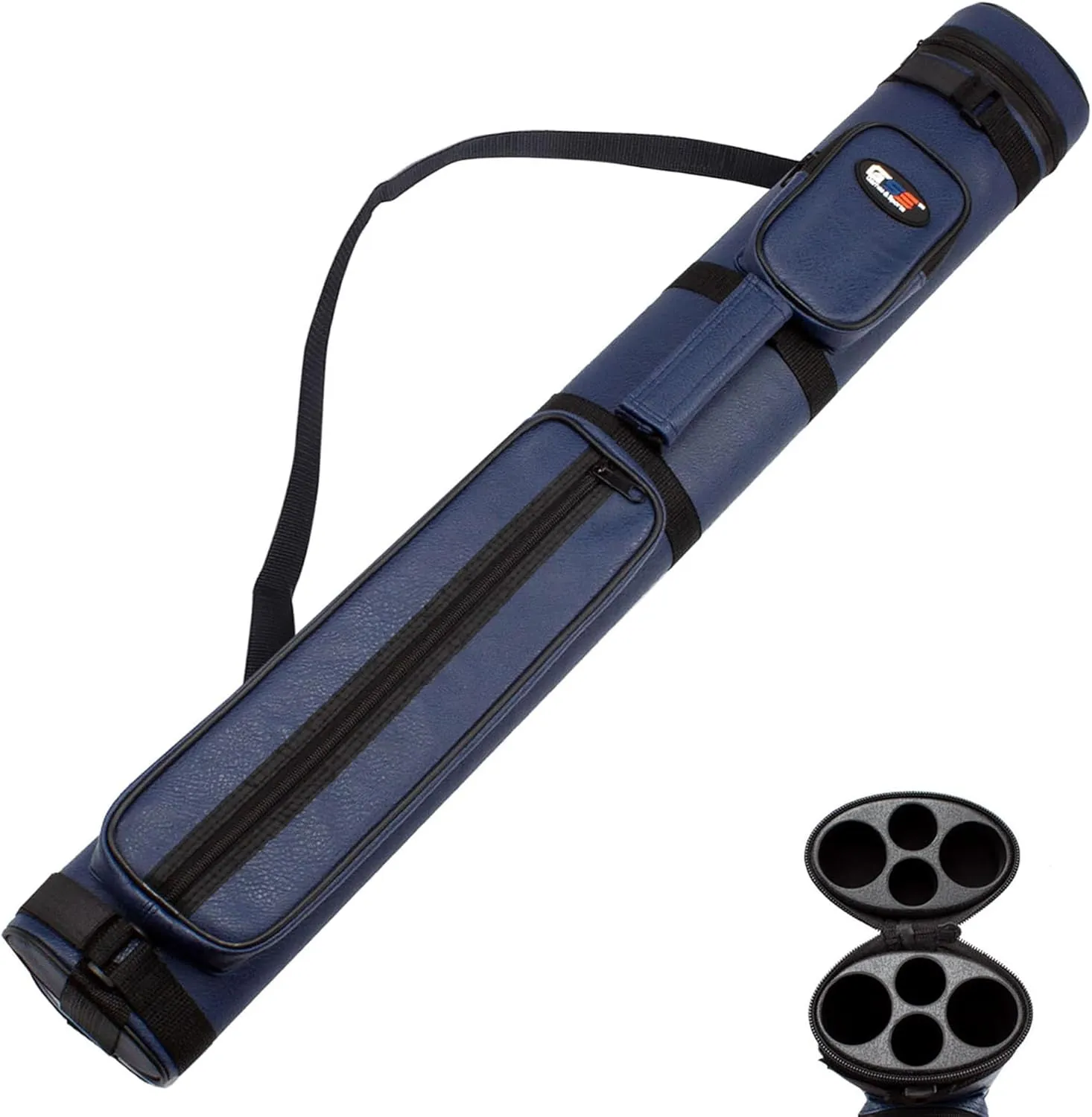 GSE Games & Sports Expert 2x2 Deluxe Hard Billiard Pool Cue Stick Carrying Case, Billiard Cue Case, Billiards Accessories (Several Colors Available)