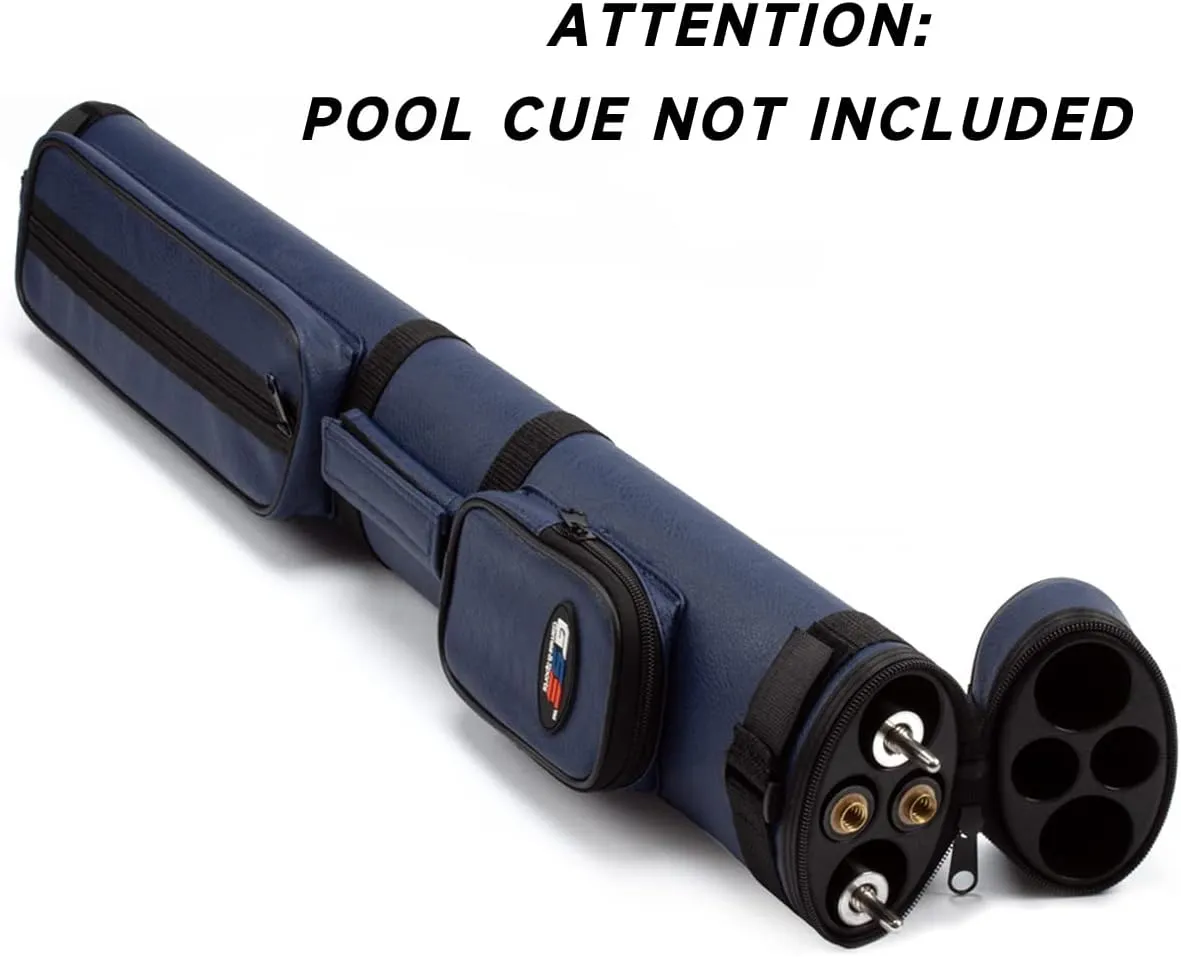 GSE Games & Sports Expert 2x2 Deluxe Hard Billiard Pool Cue Stick Carrying Case, Billiard Cue Case, Billiards Accessories (Several Colors Available)