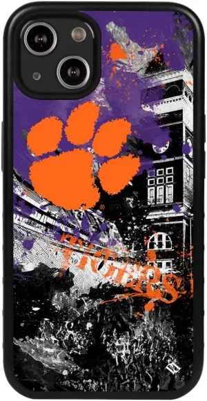 Guard Dog Case Compatible with iPhone 13 - Military Grade - Rugged Two Piece Protection - Collegiate Licensed - Clemson Tigers - by Paulson Designs