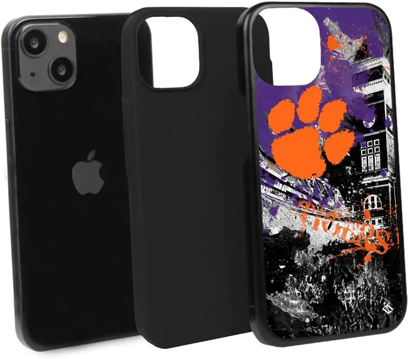 Guard Dog Case Compatible with iPhone 13 - Military Grade - Rugged Two Piece Protection - Collegiate Licensed - Clemson Tigers - by Paulson Designs