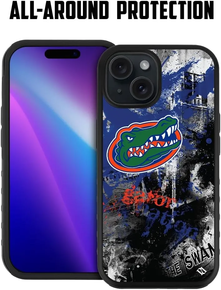 Guard Dog Case Compatible with iPhone 15 - Military Grade - Rugged Two Piece Protection - Collegiate Licensed - Florida Gators - by Paulson Designs