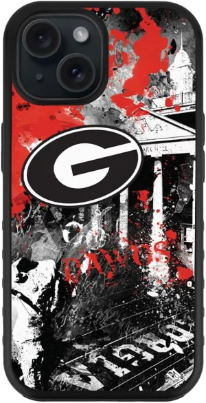 Guard Dog Case Compatible with iPhone 15 - Military Grade - Rugged Two Piece Protection - Collegiate Licensed - Georgia Bulldogs - by Paulson Designs