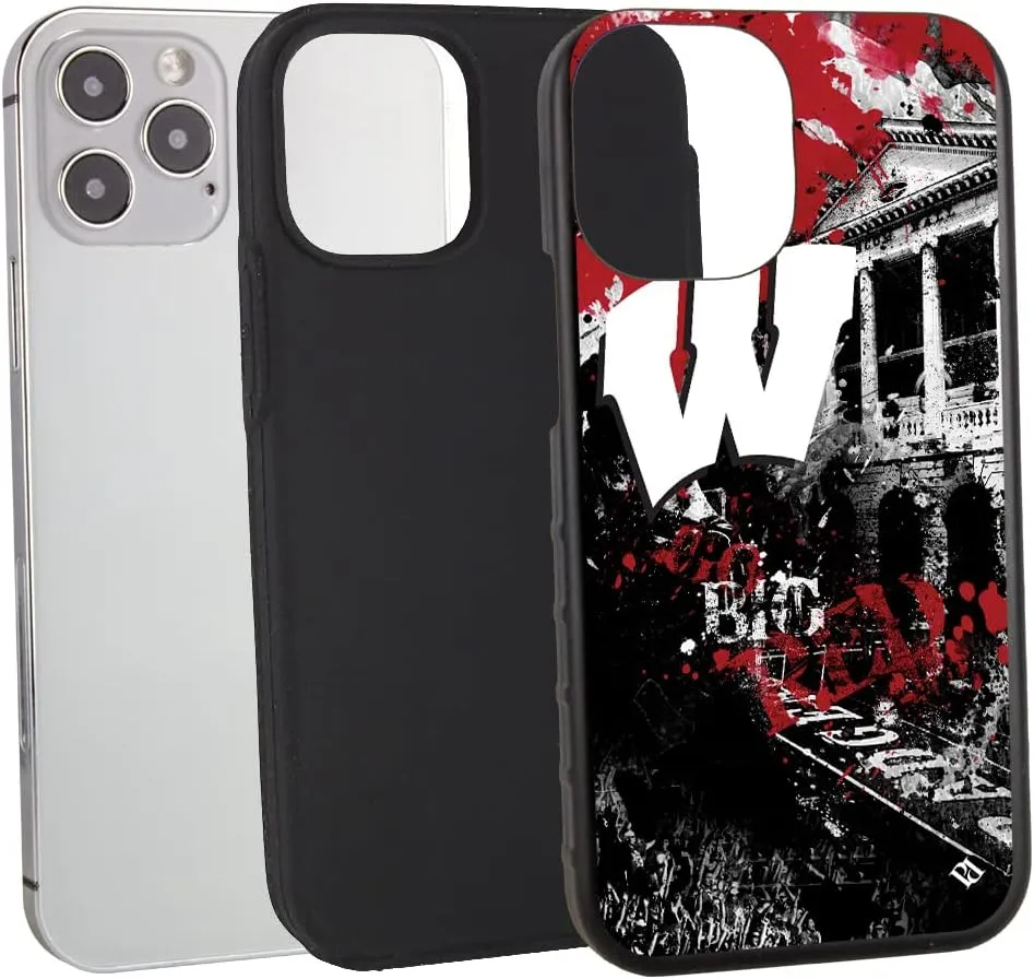 Guard Dog Wisconsin Badgers - Paulson Designs Spirit DP Hybrid Case for iPhone 12/12 Pro - Black w/Black