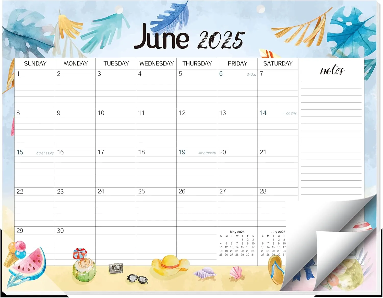 Guasslee Extra Large Desk Calendar 2025, 19-Month Jumbo Desk Calendar 2025-2026, 2025 Jun - 2026 Dec, 22" X 17" Monthly Planner With Corner Protectors, Thick Paper For Home Office