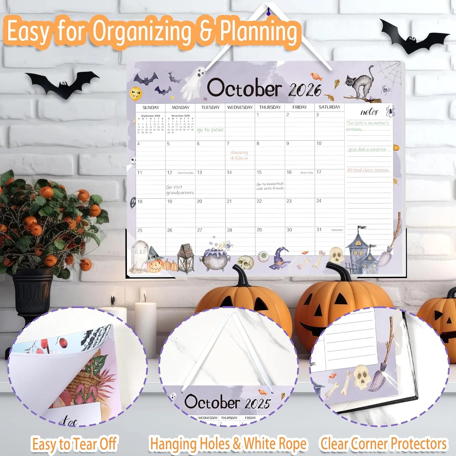 Guasslee Extra Large Desk Calendar 2025, 19-Month Jumbo Desk Calendar 2025-2026, 2025 Jun - 2026 Dec, 22" X 17" Monthly Planner With Corner Protectors, Thick Paper For Home Office