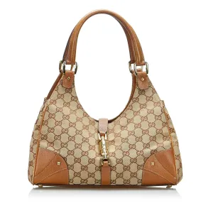Gucci Bardot GG Polished Nailhead (SHG-z8pNuY) Jackie High-end Canvas