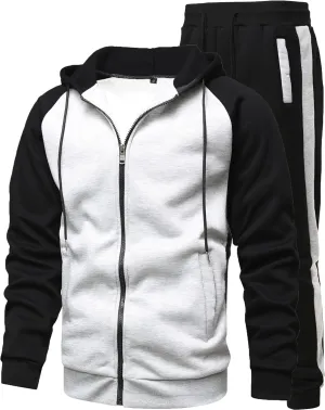 GXAMOY Men's 2 Pieces Tracksuits Running Sports Suits Drawstring Waistband Sweatsuit