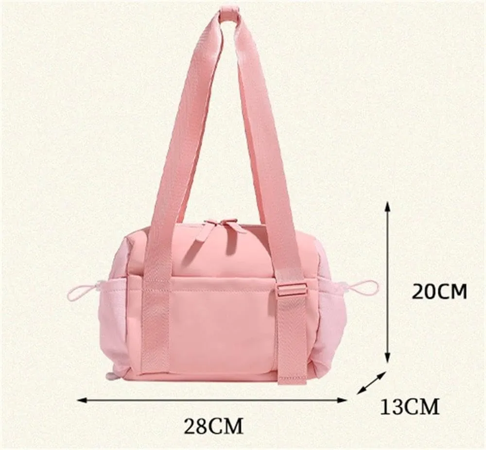 Gym Bag Travel Sports Small Duffel Bag for Women Workout Tote Bag with Dry Wet Pocket (Black)