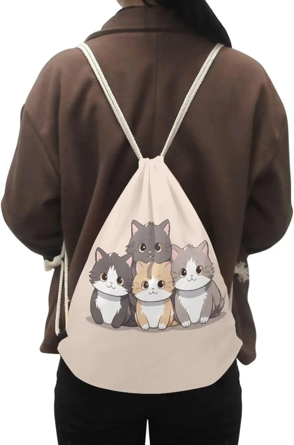 Gym Drawstring Bags Backpack for Kids Women Men Travel Sports