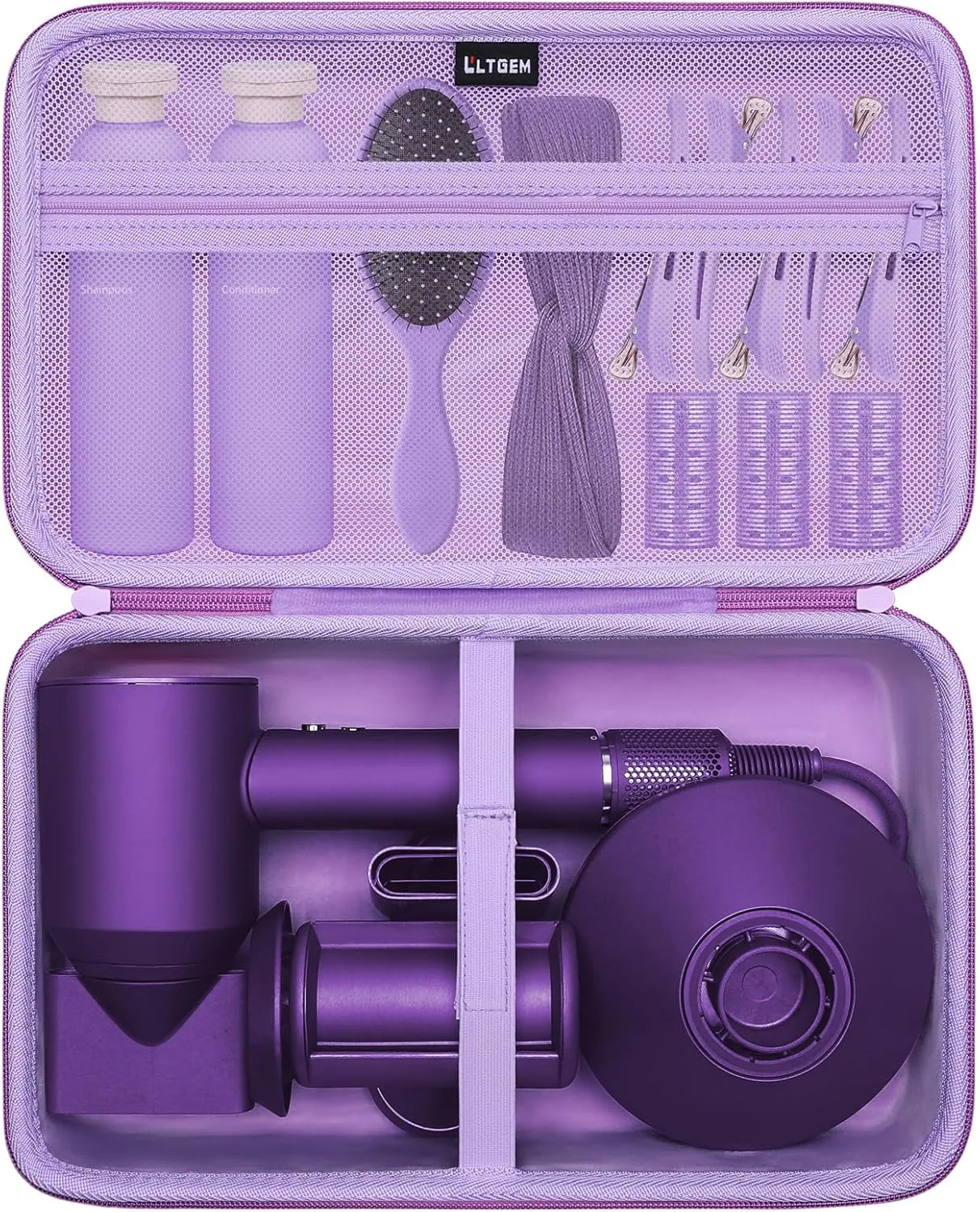 Hair Dryer Case Compatible with Dyson Supersonic Hair Dryer, Laifen SE/SE Lite, Slopehill 1902, Cosy Companions ZCY883, ANNE BETTY Blow Dryer Cases, Blow Dryer Storage Cases, Purple(Case Only)