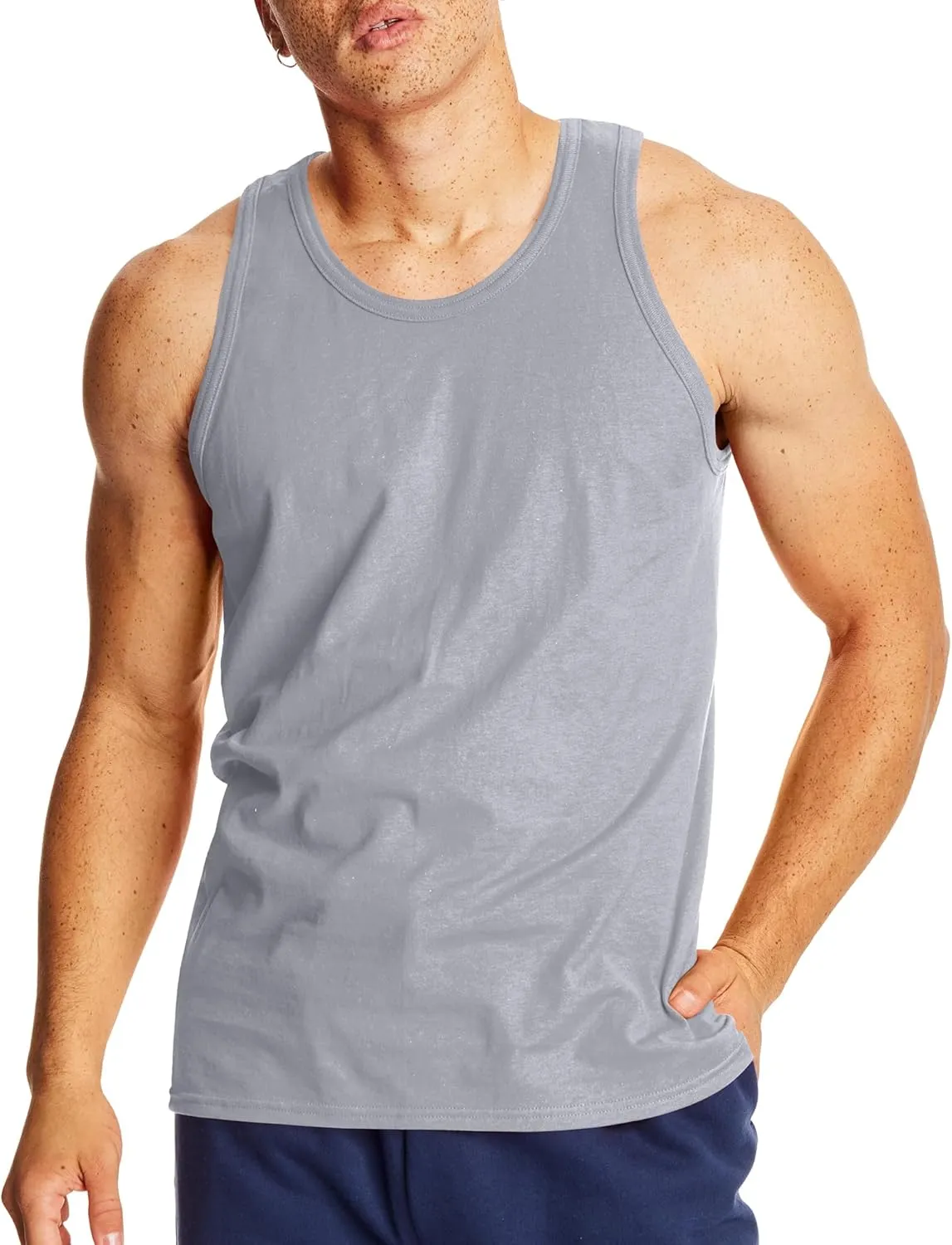 Hanes Men’s Performance Tank, X-Temp Moisture-Wicking Tank Top, Solid Colors, 2-Pack
