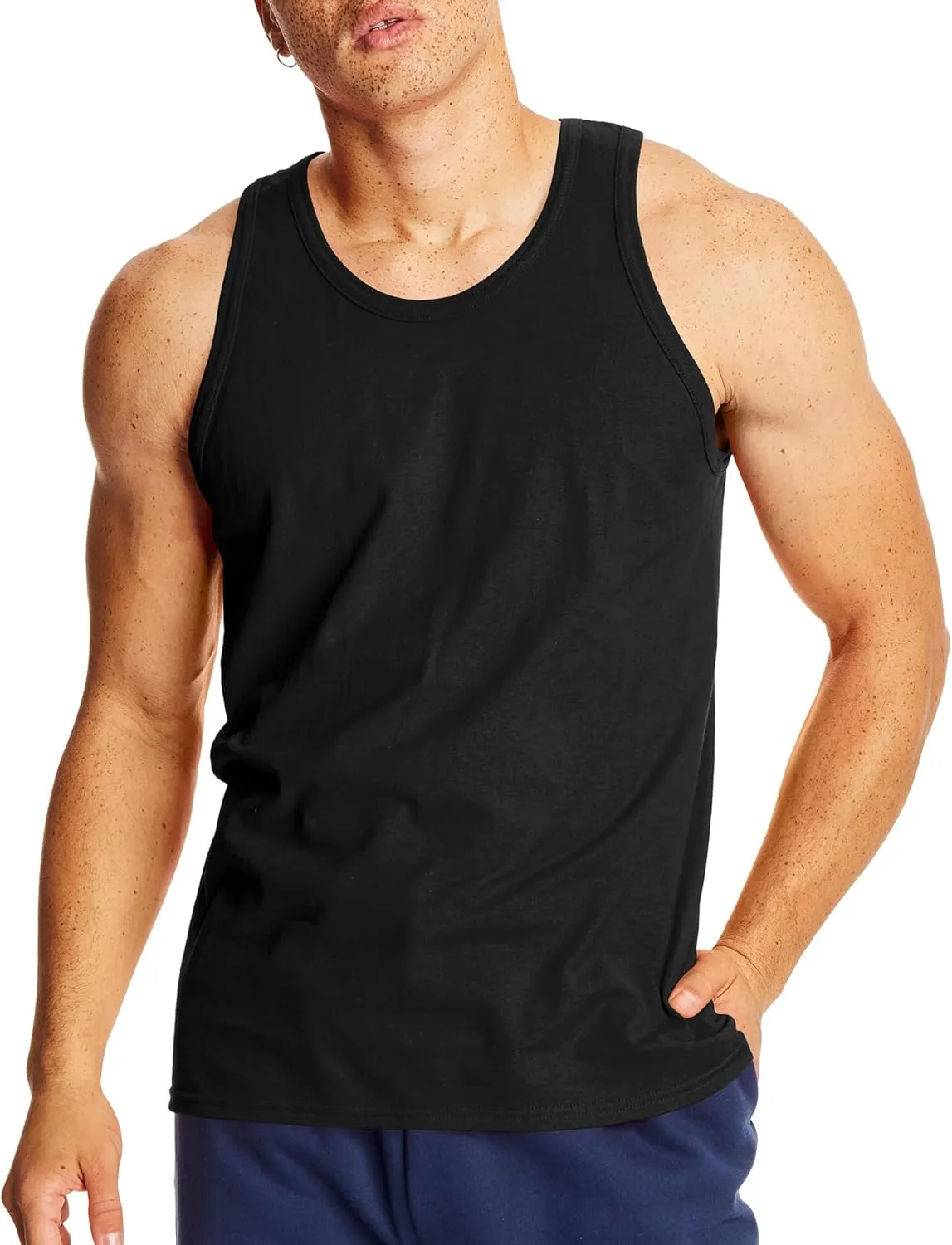 Hanes Men’s Performance Tank, X-Temp Moisture-Wicking Tank Top, Solid Colors, 2-Pack