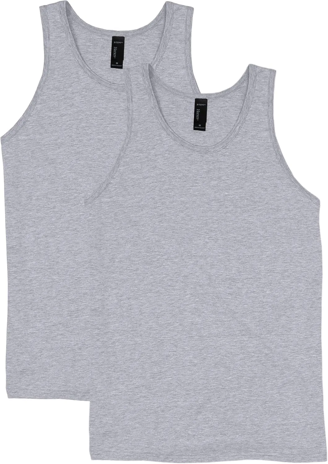 Hanes Men’s Performance Tank, X-Temp Moisture-Wicking Tank Top, Solid Colors, 2-Pack